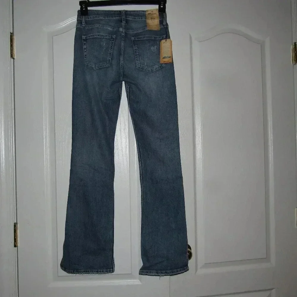 NWT SILVER Avery High-Rise Boot Jeans Size 25